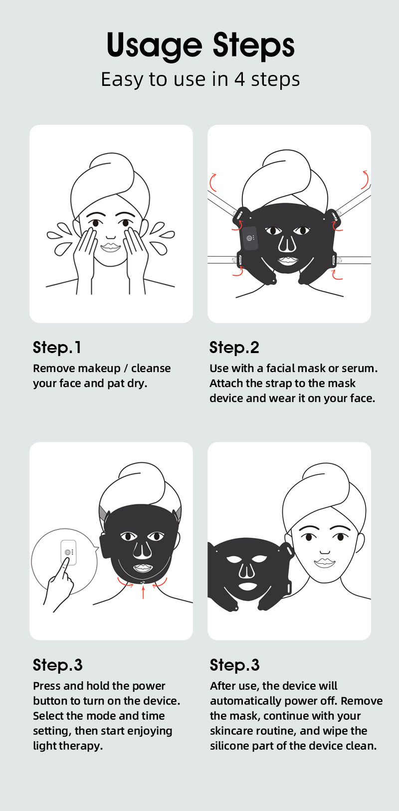 InfraCore Radiance FM81 LED Mask — Deep-NIR 4-Wavelength Face Therapy